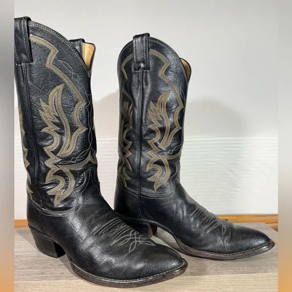 Justin Boots | Shoes | Justin Boots Mens Black Leather  display picture 1